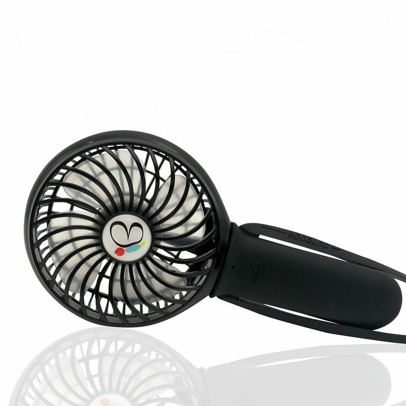3 speed rechargeable Turbo fan - Black/Black - Tadpole