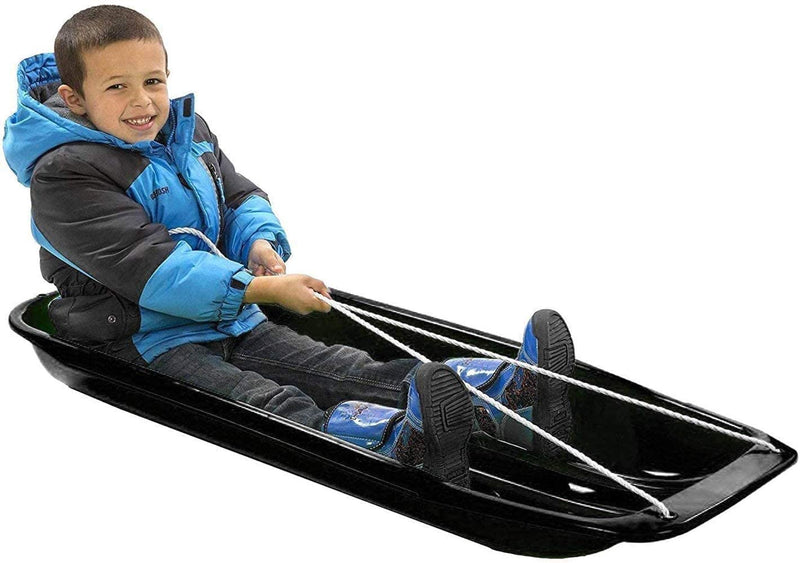 Classic Downhill Toboggan Snow Sled Includes Pull Rope and Handles (35") - Tadpole