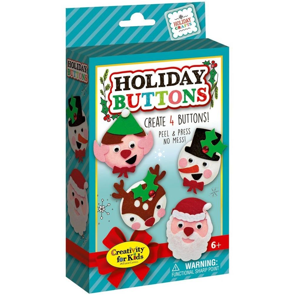 Creativity For Kids Mini Kit Holiday Buttons - Tadpole