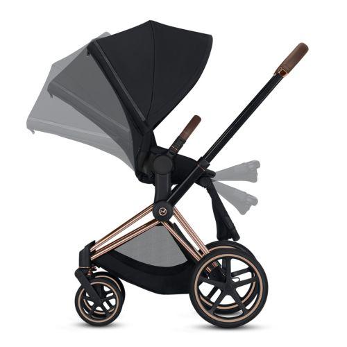 CYBEX Priam Stroller Rose Gold Frame and Black Seat