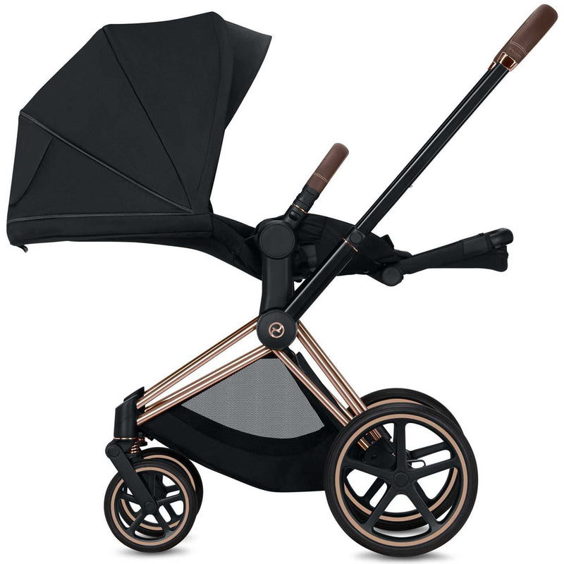 CYBEX Priam Stroller Rose Gold Frame and Black Seat