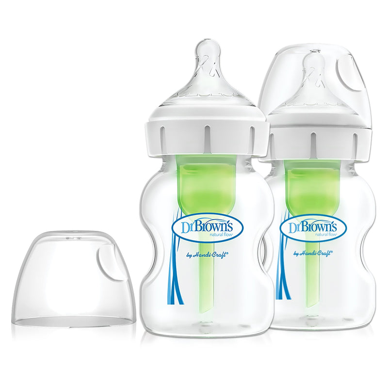 Dr. Brown's Options+ Wide-Neck Baby Bottle, 5 Ounce, 2 PK - Tadpole