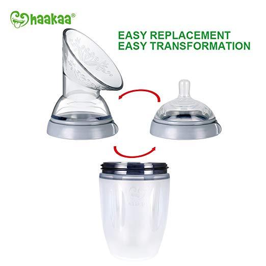 Haakaa Gen 3 Silicone Breast Pump and Bottle Set 6 oz - Tadpole