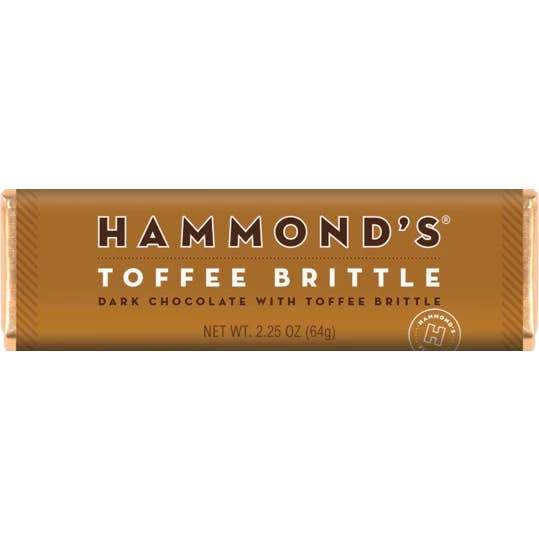 Hammond's Natural Toffee Brittle Dark Chocolate Candy Bar - Tadpole