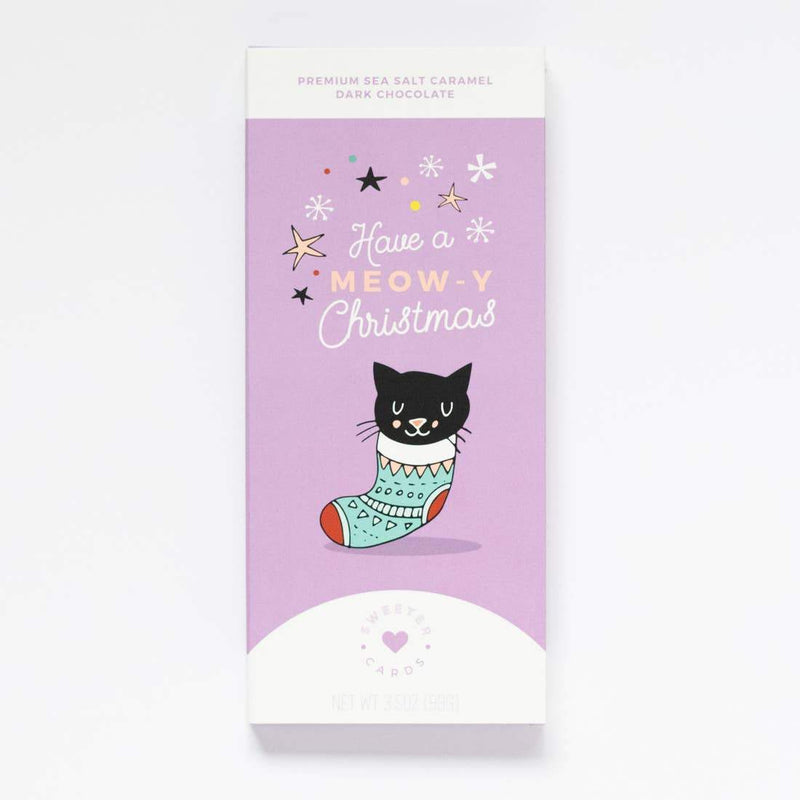 Have a Meow-y Christmas Card with Chocolate Bar - Tadpole