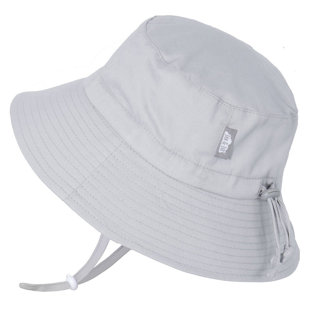 Jan & Jul Grey Cotton Bucket Hat - Tadpole