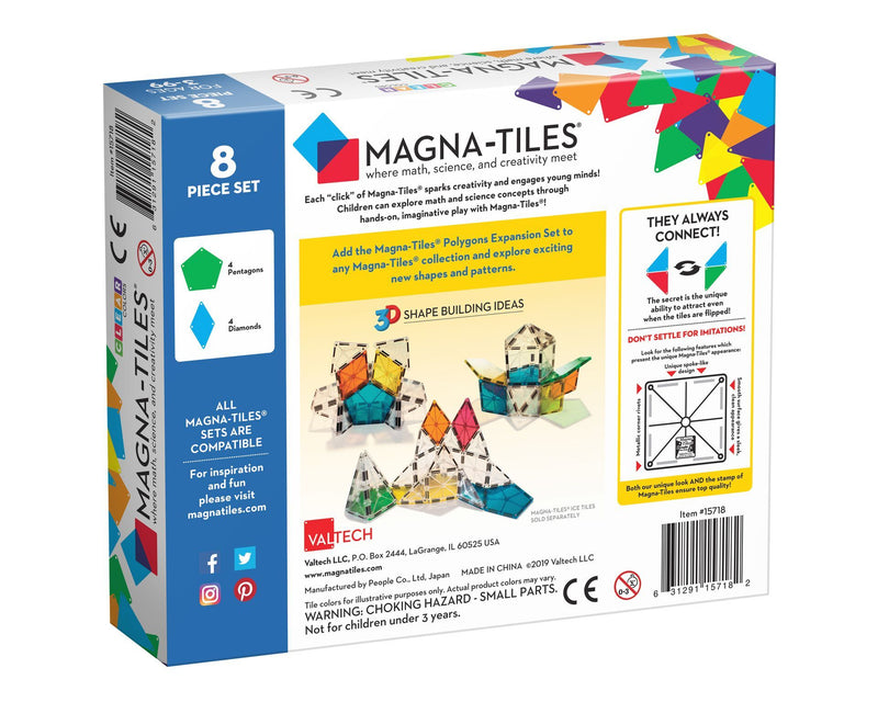 Magna-Tiles 8 Piece Polygons Expansion Set - Tadpole