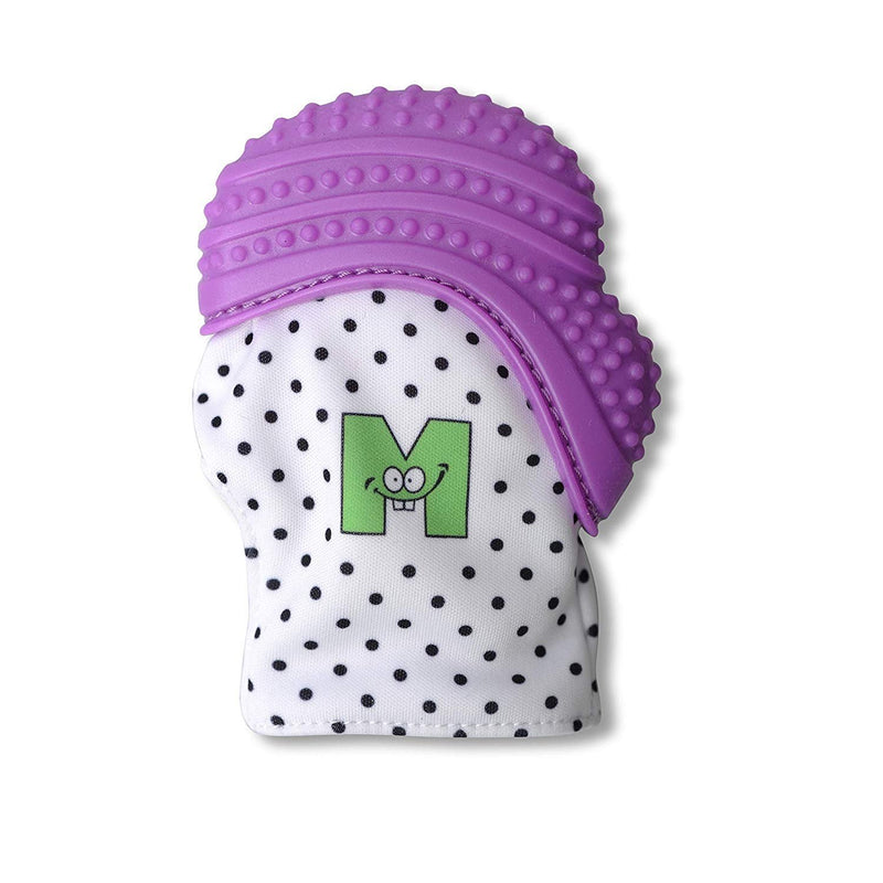 Malarkey Kids Munch Mitt- Purple Polka Dots - Tadpole