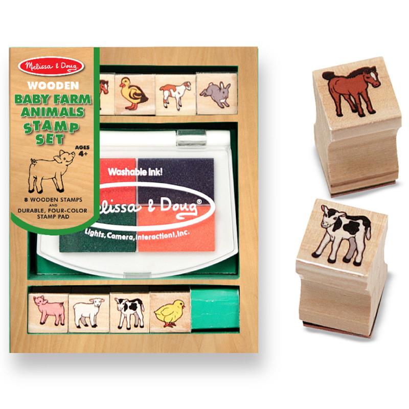 Melissa & Doug Baby Farm Animals Stamp Set - Tadpole