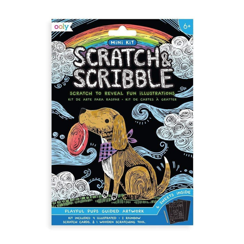 Mini Scratch & Scribble Art Kit: Playful Pups - Tadpole