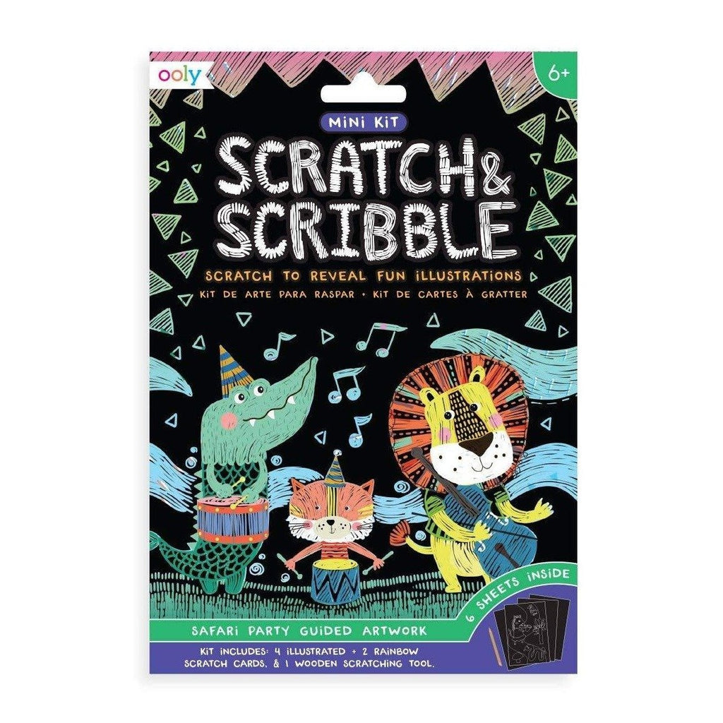 Mini Scratch & Scribble Art Kit: Safari Party - Tadpole