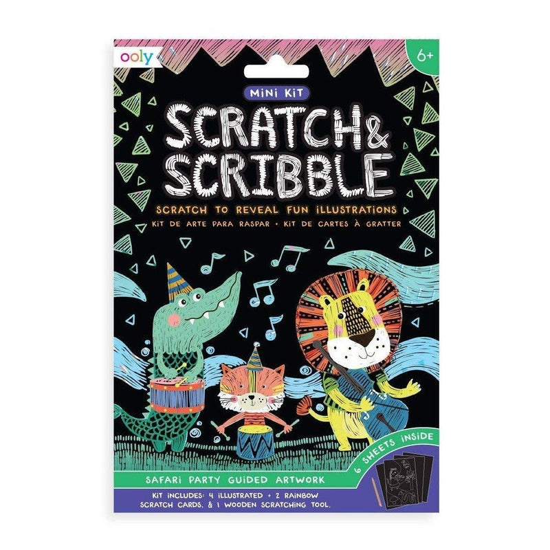 Mini Scratch & Scribble Art Kit: Safari Party - Tadpole