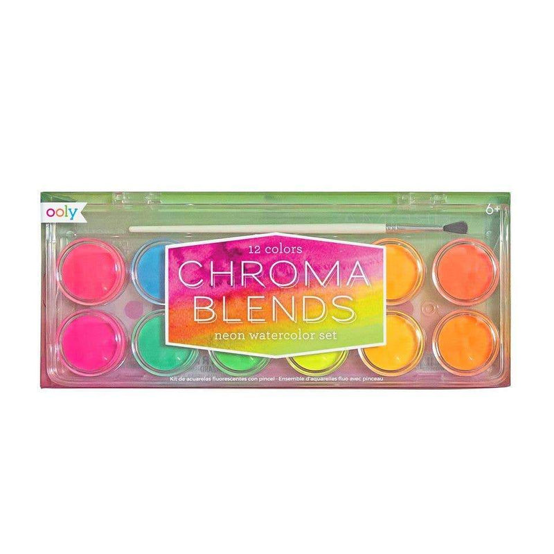 Ooly Chroma Blends Neon Watercolor Paint - 13 PC Set - Tadpole