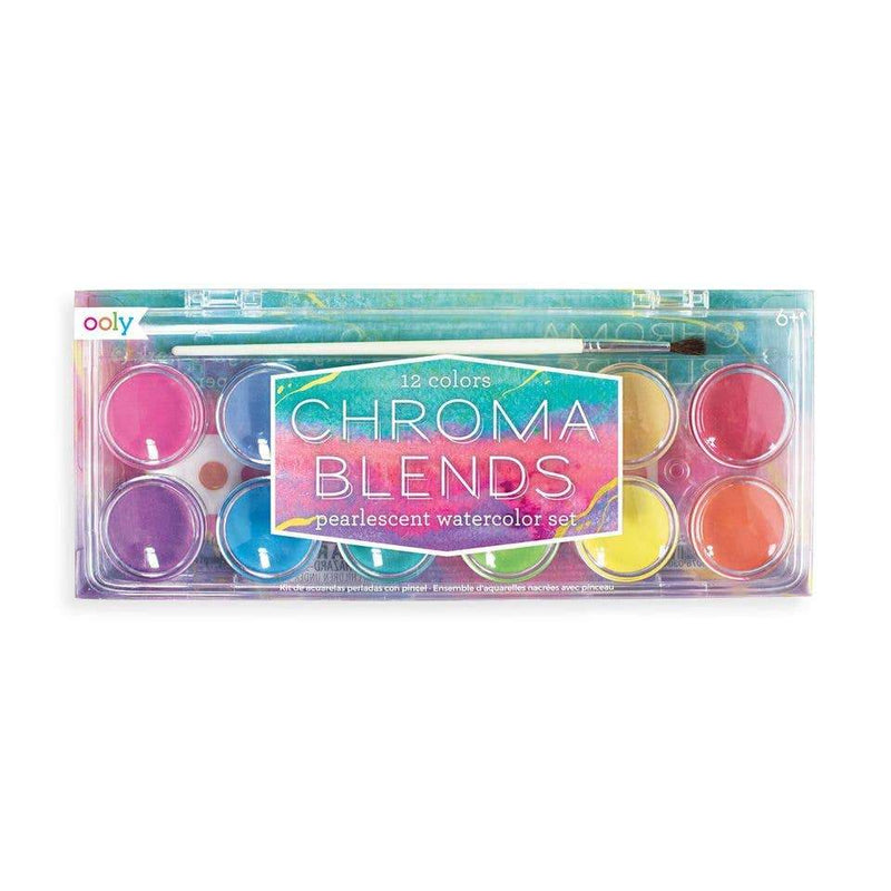 Ooly Chroma Blends Pearlescent Watercolors - 13 Piece Set - Tadpole