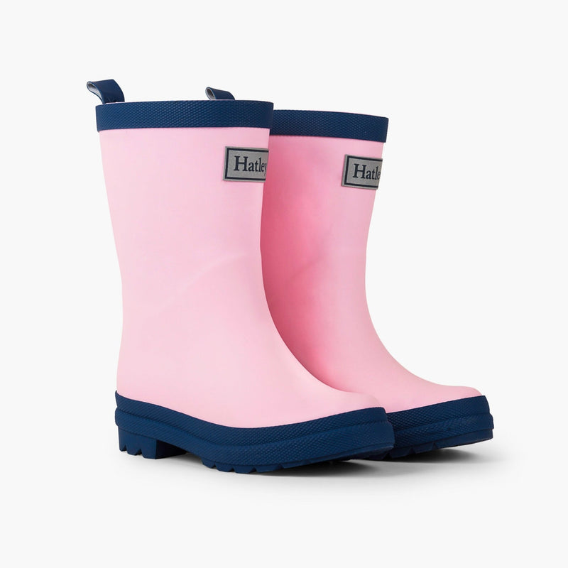 Pink & Navy Matte Rain Boots - Tadpole