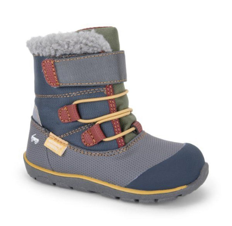 See Kai Run Gilman Waterproof Boots - Gray/Blue - Tadpole
