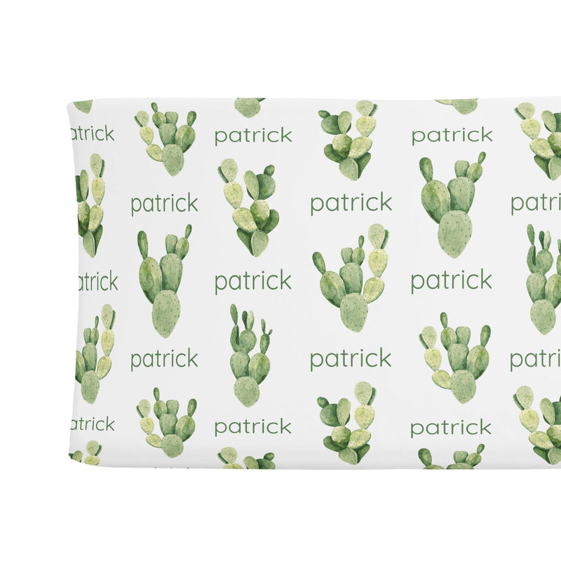 Sugar + Maple Changing Pad Cover - Cactus - Tadpole