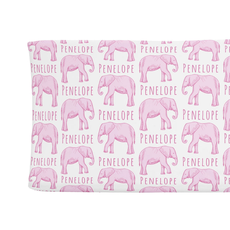 Sugar + Maple Changing Pad Cover - Elephant Pink - Tadpole