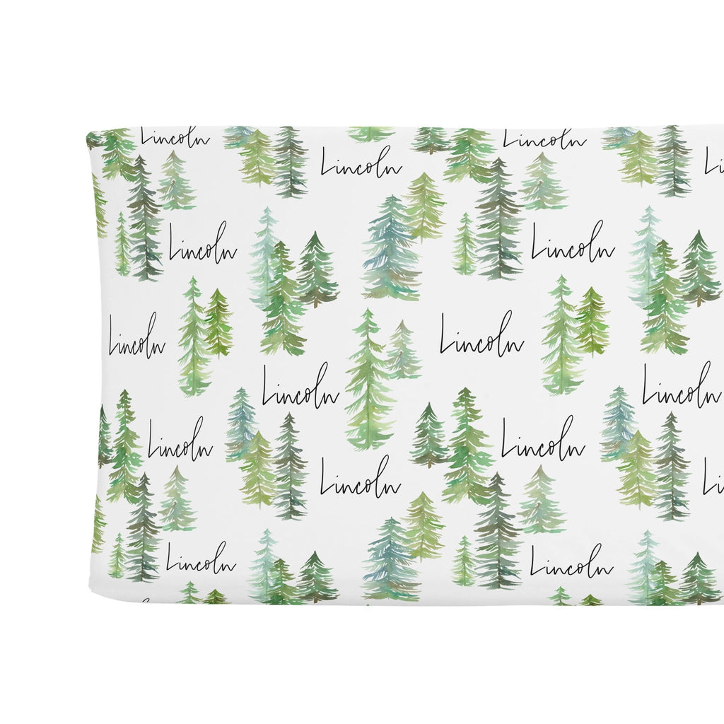 Sugar + Maple Changing Pad Cover - Pine Tree - Tadpole
