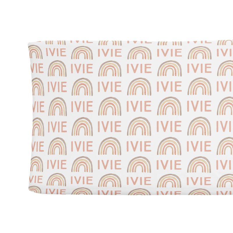 Sugar + Maple Changing Pad Cover - Rainbow Neutral - Tadpole