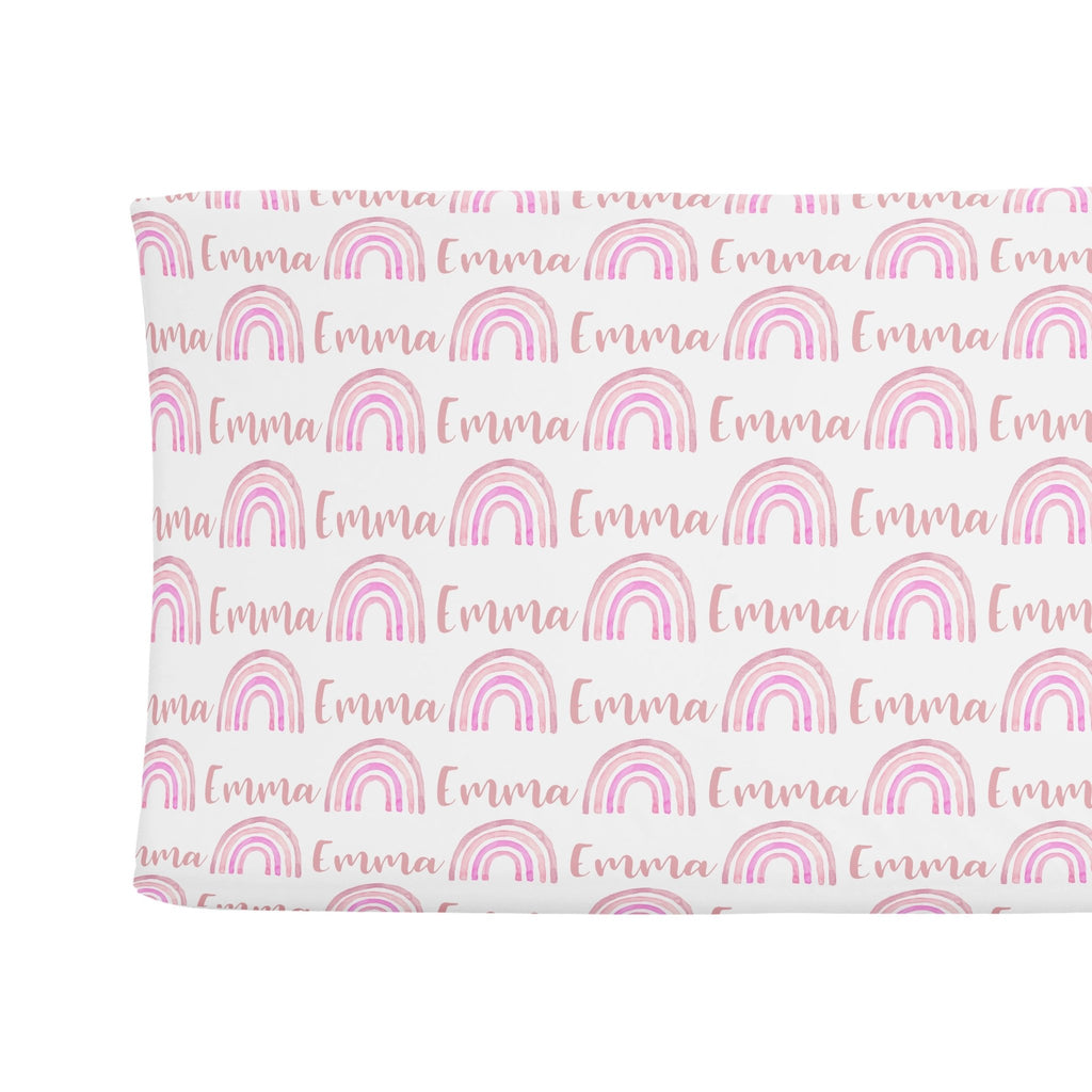 Sugar + Maple Changing Pad Cover - Rainbow Pink - Tadpole
