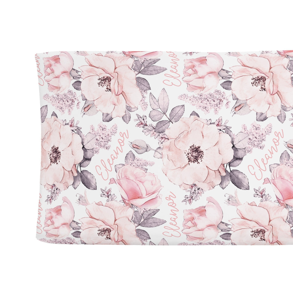 Sugar + Maple Changing Pad Cover - Wallpaper Floral - Tadpole