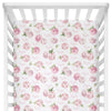 Sugar + Maple Crib Sheet - Pink Peonies - Tadpole