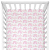 Sugar + Maple Crib Sheet - Rainbow Pink - Tadpole