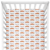 Sugar + Maple Crib Sheet - Truck Orange - Tadpole