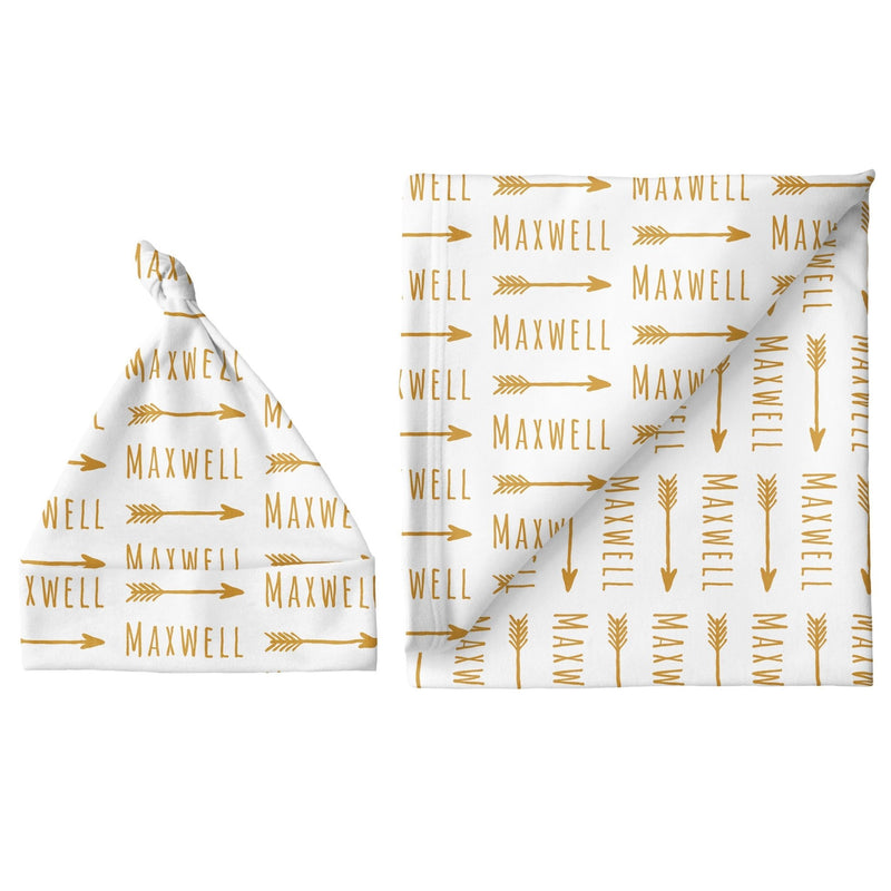Sugar + Maple Large Blanket & Hat Set - Arrow - Tadpole