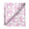 Sugar + Maple Large Stretchy Blanket - Elephant Pink - Tadpole