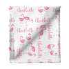 Sugar + Maple Large Stretchy Blanket - Flamingo - Tadpole