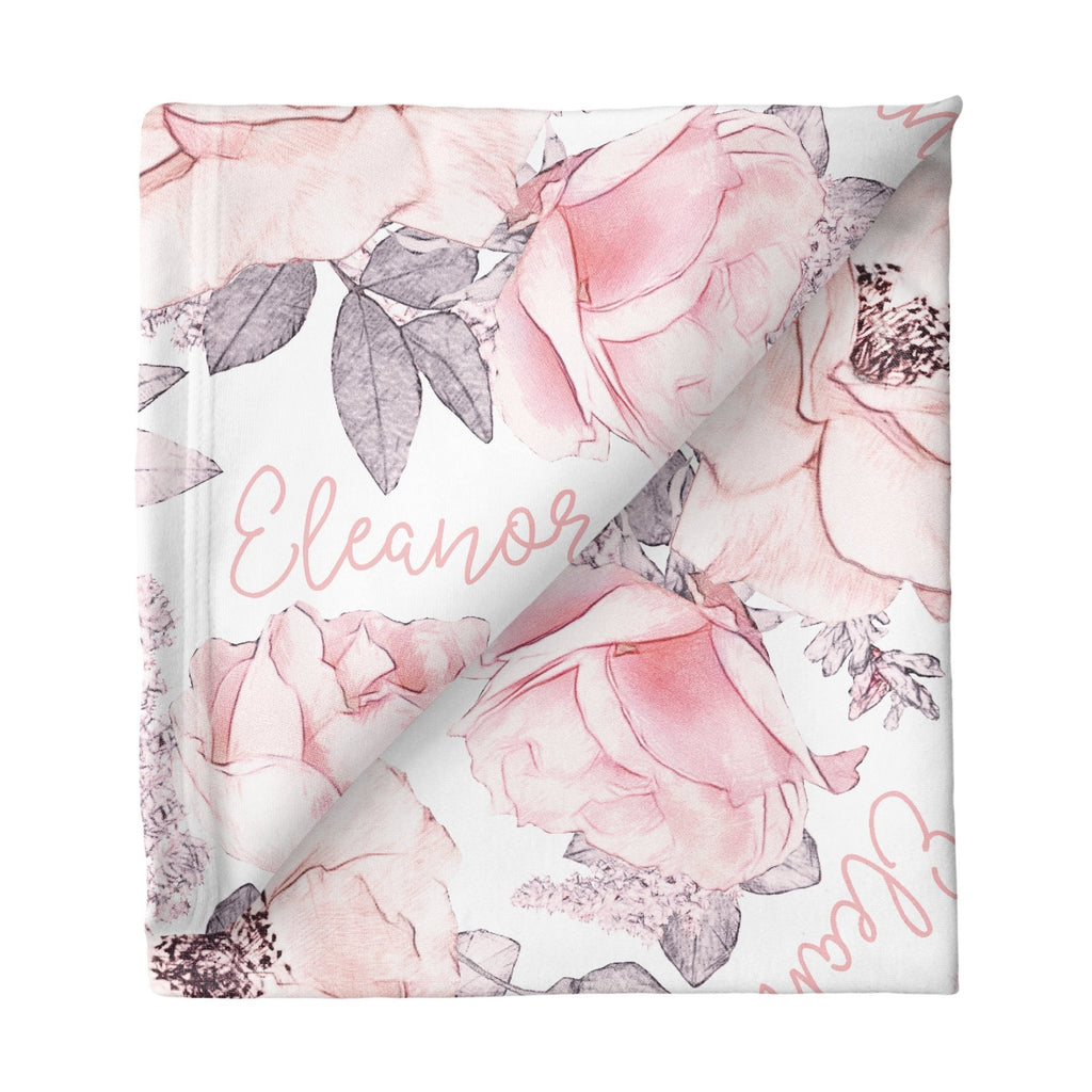 Sugar + Maple Large Stretchy Blanket - Wallpaper Floral - Tadpole