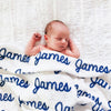 Sugar + Maple Plush Minky Personalized Blanket - Repeating Name - Tadpole