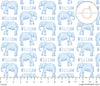 Sugar + Maple Small Stretchy Blanket - Elephant Blue - Tadpole