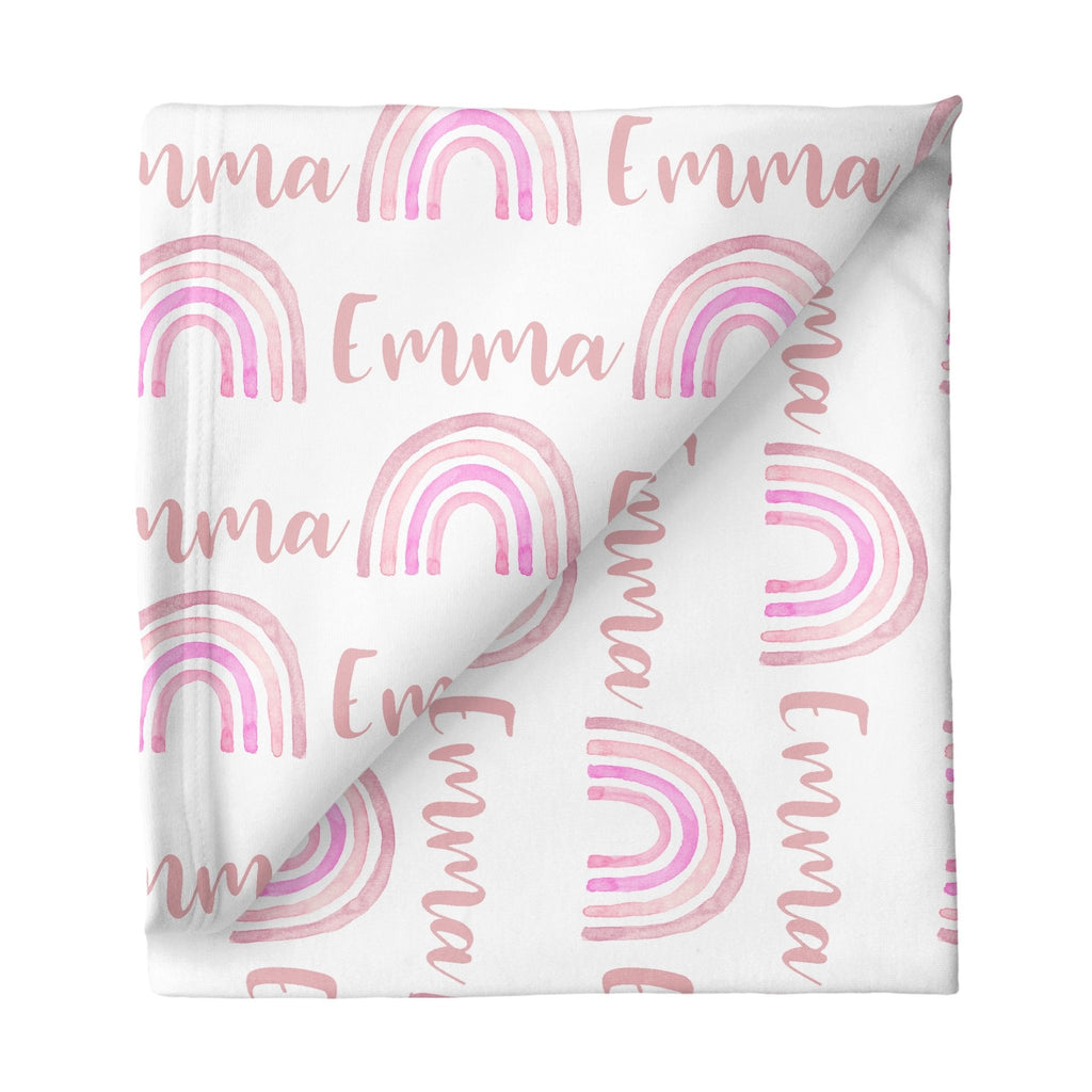 Sugar + Maple Small Stretchy Blanket - Rainbow Pink - Tadpole