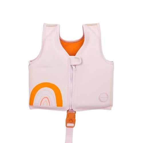 Sunnylife Lifesaver Vest 1-2 Rainbow Peachy Pink - Tadpole