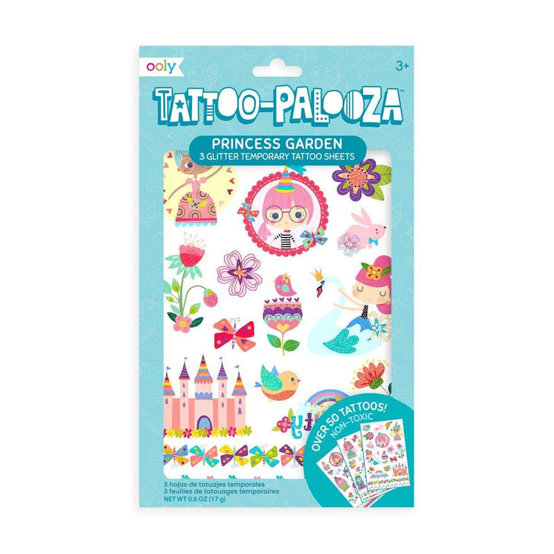 Tattoo Palooza Temporary Glitter Tattoo: Princess Garden - Tadpole