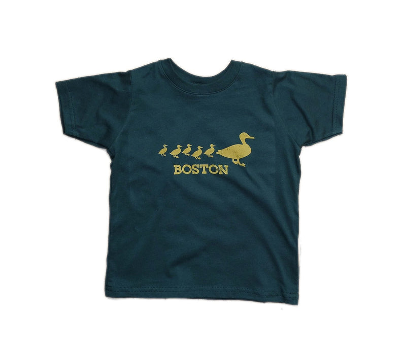 Toddler Boston Ducklings T-Shirt - Forest Green - Tadpole