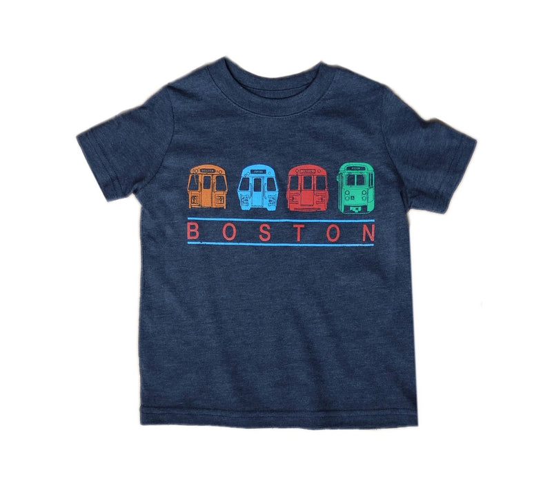 Toddler Boston Train Banner T-shirt - Tadpole