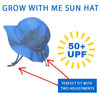Twinklebelle Grow-With-Me Sun Hat Blue Stripes - Tadpole