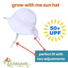 Twinklebelle Grow-With-Me Sun Hat White - Tadpole