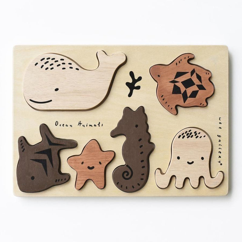 Wee Gallery Wooden Tray Puzzle - Tadpole